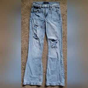 Aeropostale Light Blue Distressed Flare Jeans